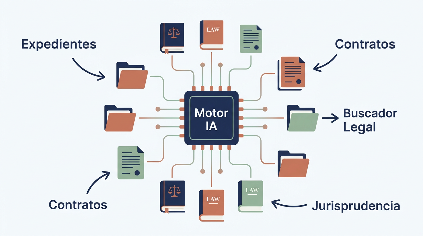 Diagrama de flujo de información para bufetes
